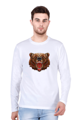 Bear Head Art – MEN’S FULL SLEEVE T SHIRT