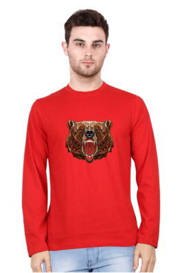 Bear Head Art – MEN’S FULL SLEEVE T SHIRT