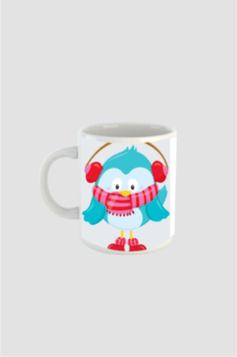 Christmas Birds – Kids Coffee Mug White