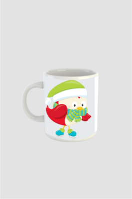 Christmas Birds – Kids Coffee Mug White