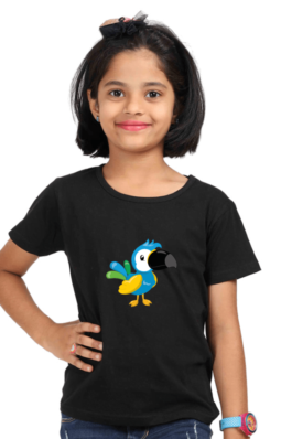 TROPICAL BIRDS – Girls Round Neck Half Sleeve T-Shirts