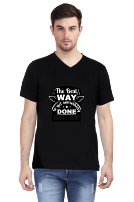 The Best Way to do Something – Men’s Vneck Half Sleeve T-Shirts