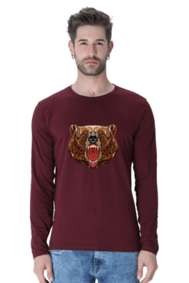 Bear Head Art – MEN’S FULL SLEEVE T SHIRT