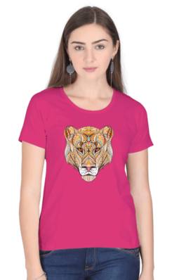 Lioness – Women’s Round Neck Half Sleeve T-Shirts