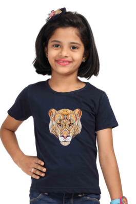 Lioness – Girls Round Neck Half Sleeve T-Shirts