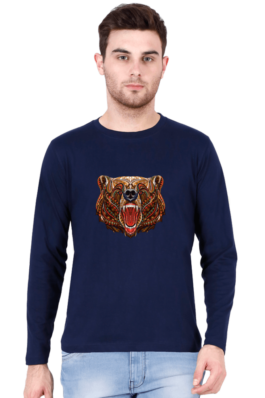 Bear Head Art – MEN’S FULL SLEEVE T SHIRT