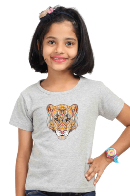 Lioness – Girls Round Neck Half Sleeve T-Shirts