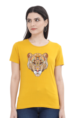 Lioness – Women’s Round Neck Half Sleeve T-Shirts