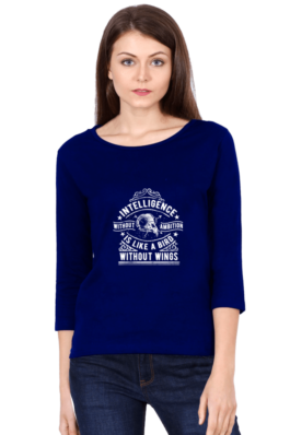 Intelligence Without Ambition- WOMEN’S 3/4TH SLEEVE T SHIRT