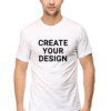 WHITE - MEN'S HLAF SLEEVE T-SHIRT- CREATE YOUR DESIGN